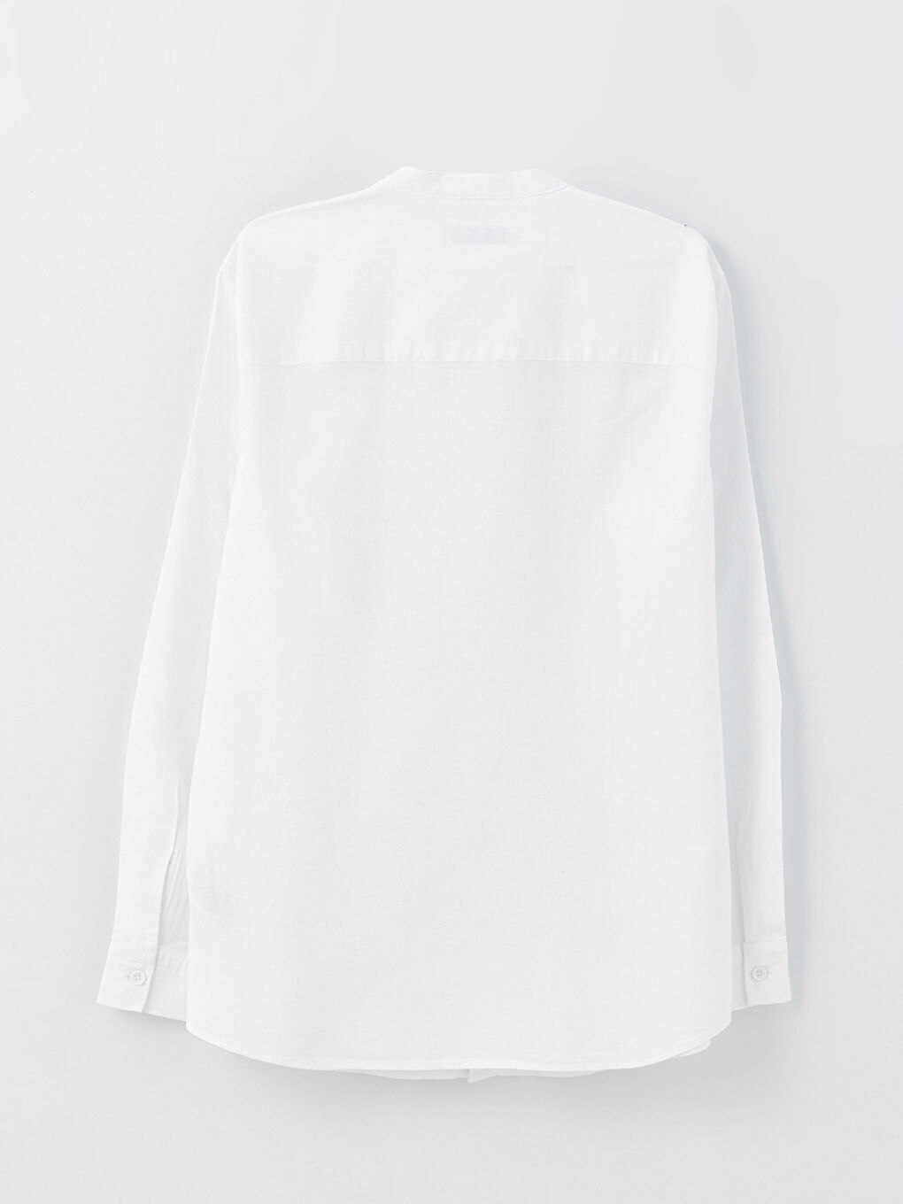 Regular Fit Long Sleeve Linen Blend Men's Shirt-6