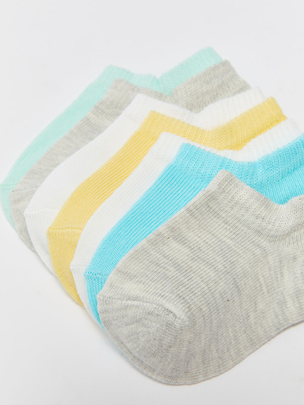 Beyaz Basic Erkek Bebek Patik Çorap 7'li-2