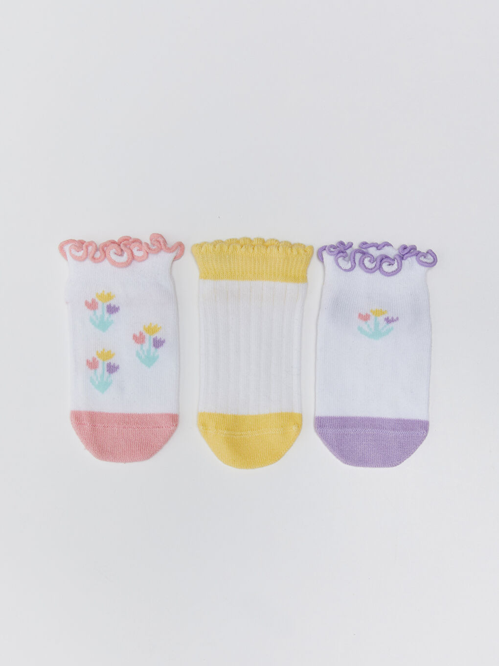 Șosete Sport pentru Bebeluși Fete cu Model, Pachet de 3