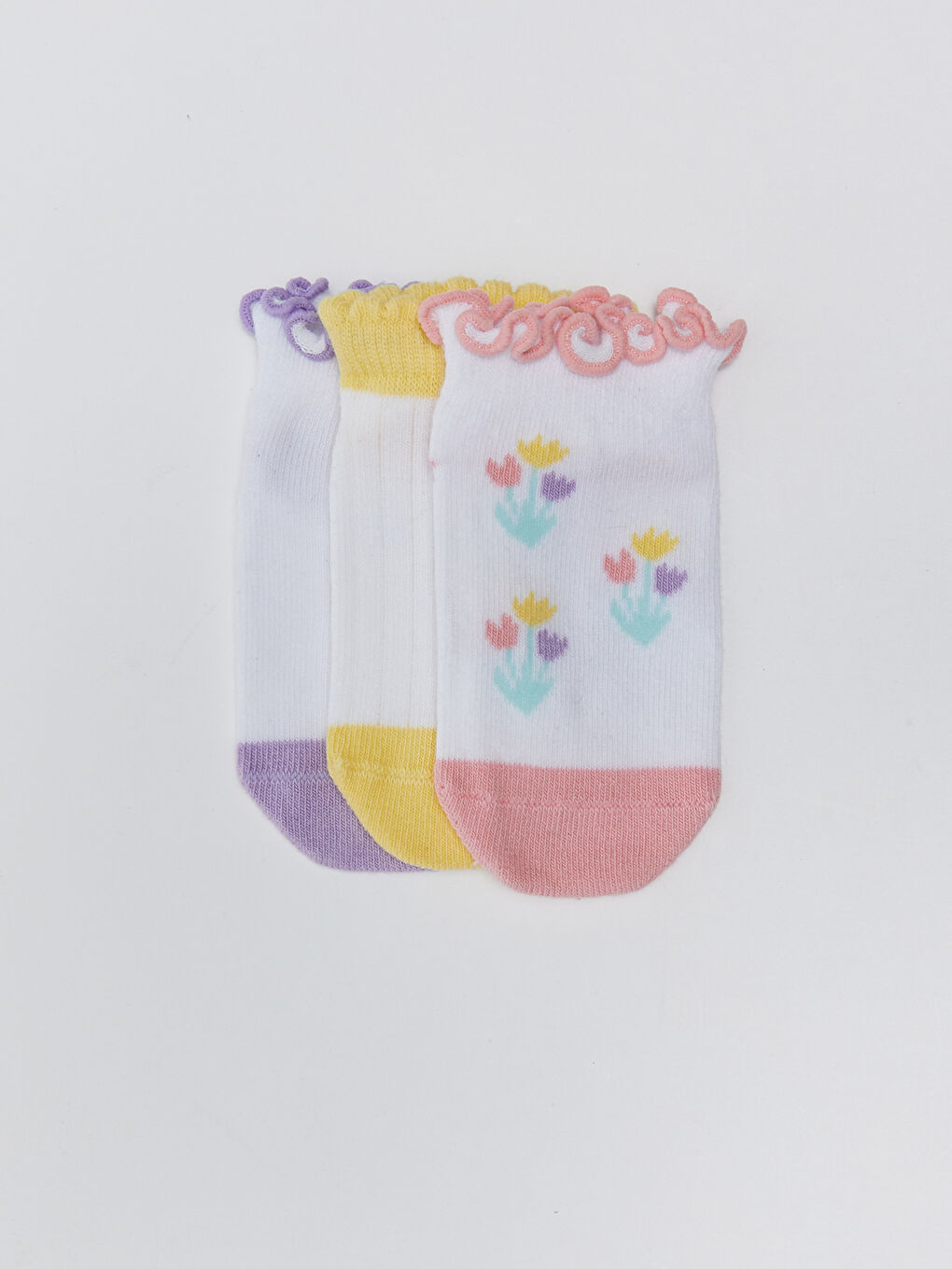 Șosete Sport pentru Bebeluși Fete cu Model, Pachet de 3-2