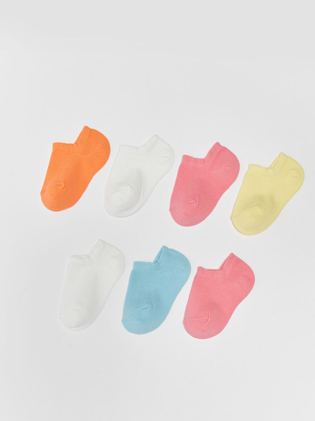 Basic Baby Girls Trainer Socks 7 Pack