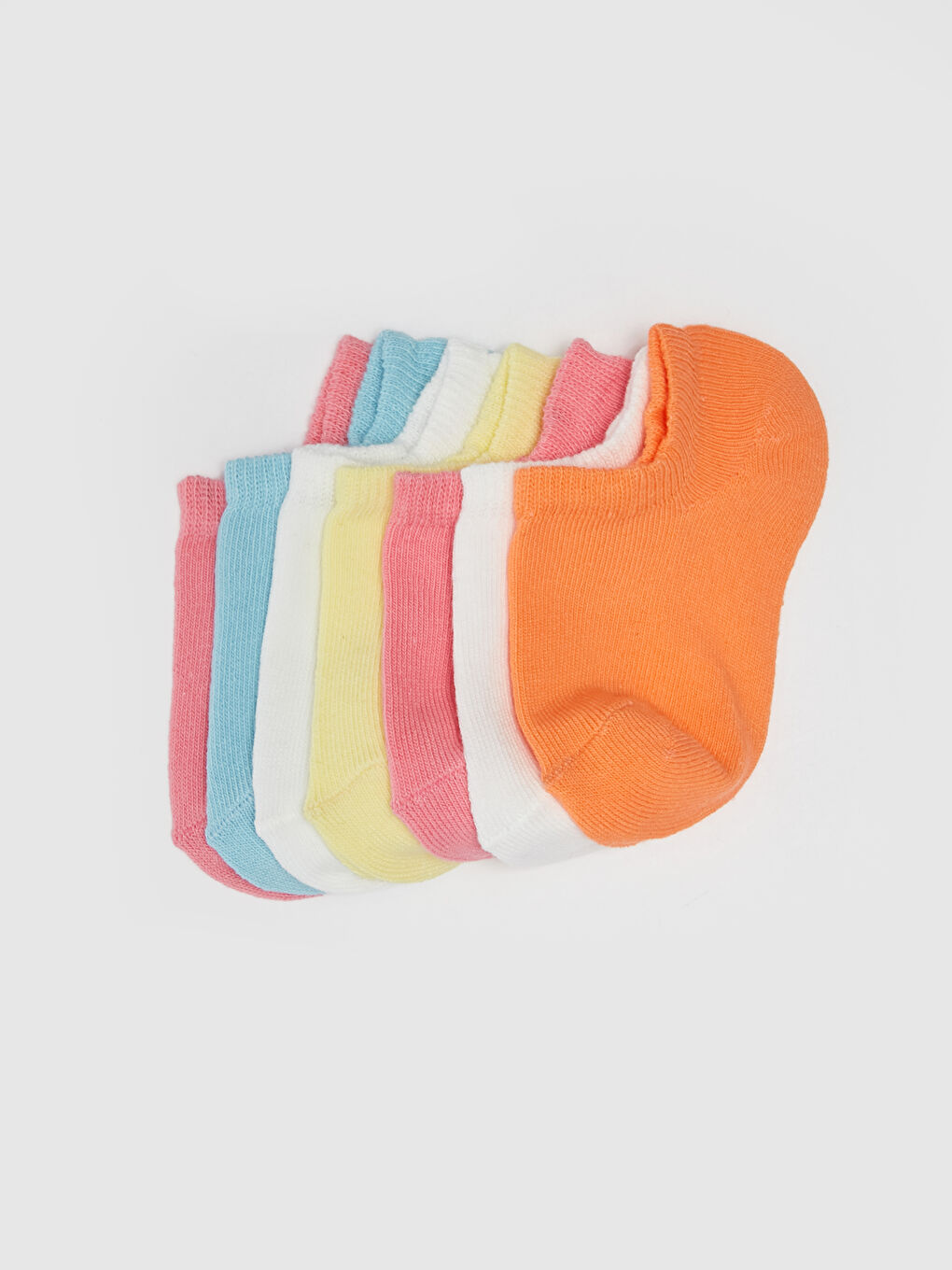 Basic Baby Girls Trainer Socks 7 Pack-1