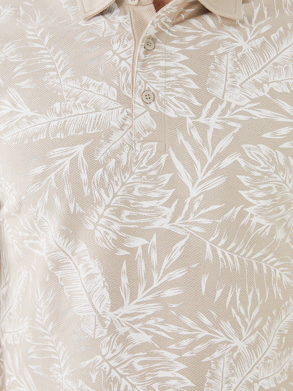 Polo Neck Short Sleeve Patterned Men's T-Shirt-4