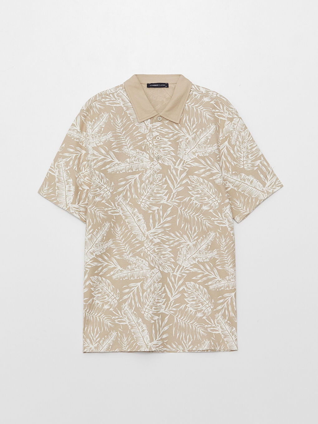 Polo Neck Short Sleeve Patterned Men's T-Shirt-6