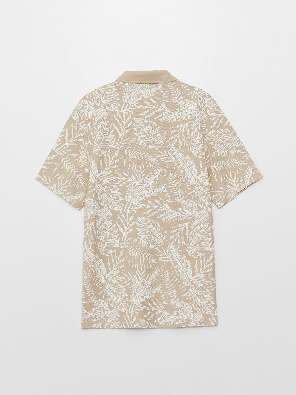 Polo Neck Short Sleeve Patterned Men's T-Shirt-7