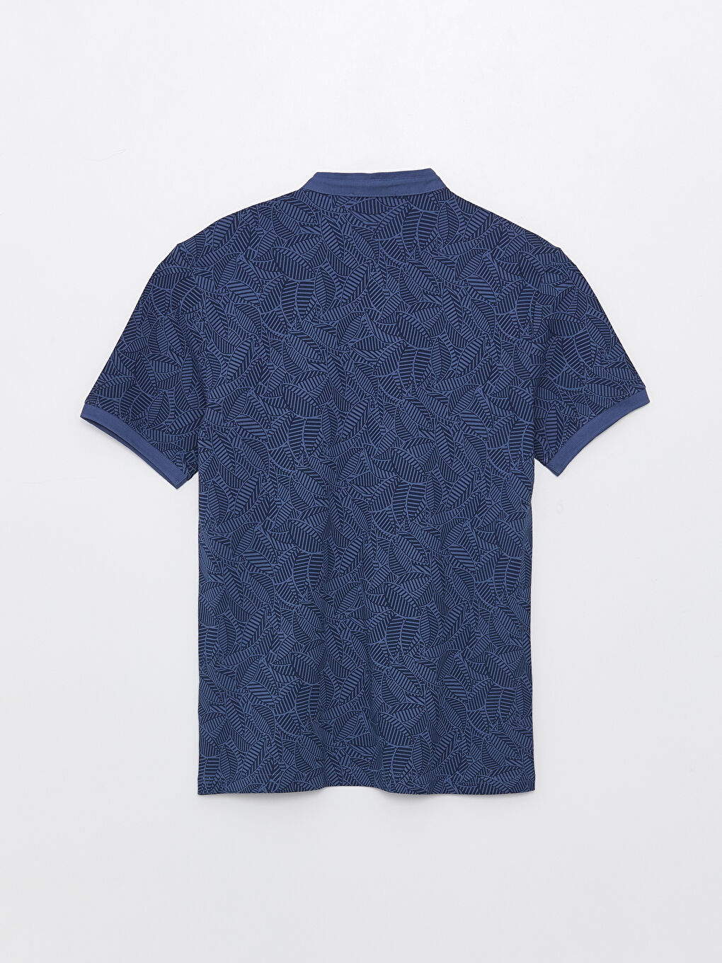 İndigo Hakim Yaka Kısa Kollu Desenli Pike Erkek Tişört-6