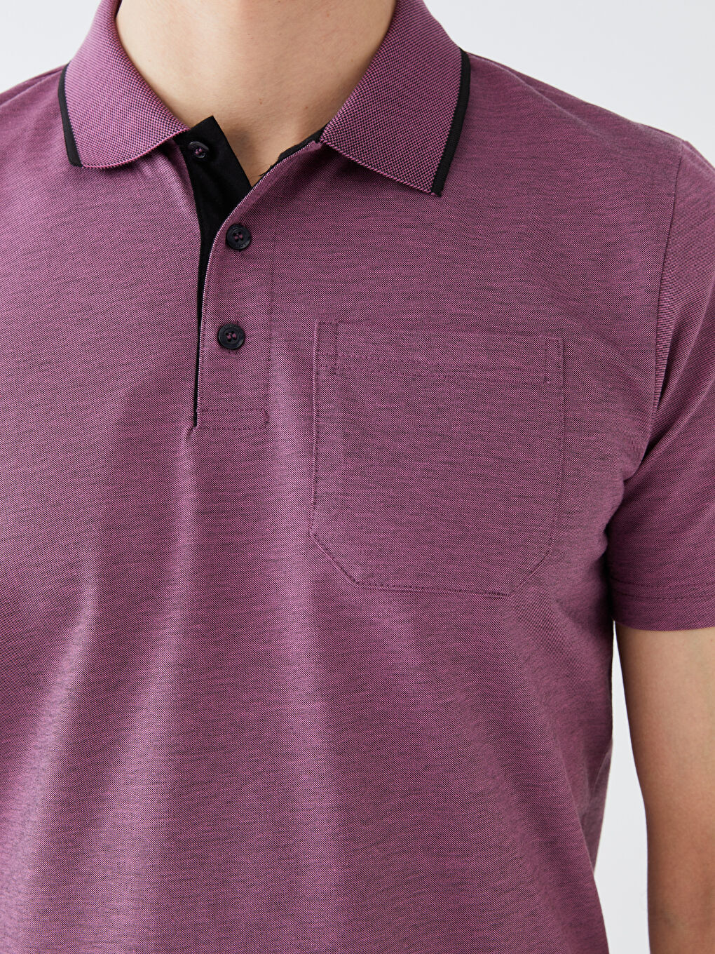 Tricou pentru Bărbați Mercerizat cu Guler Polo și Mânecă Scurtă-3