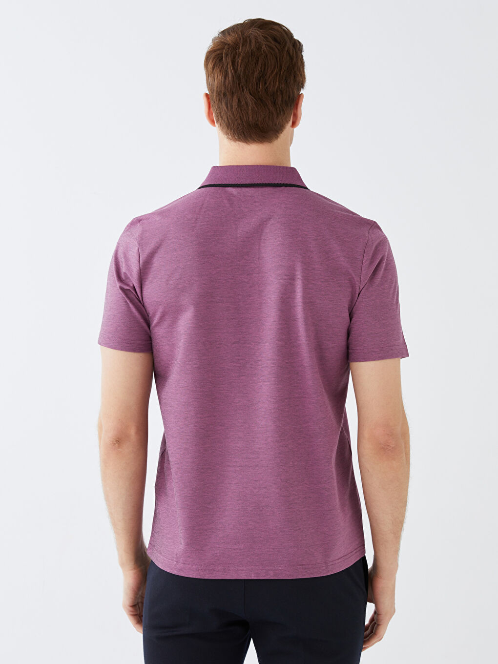 Tricou pentru Bărbați Mercerizat cu Guler Polo și Mânecă Scurtă-4