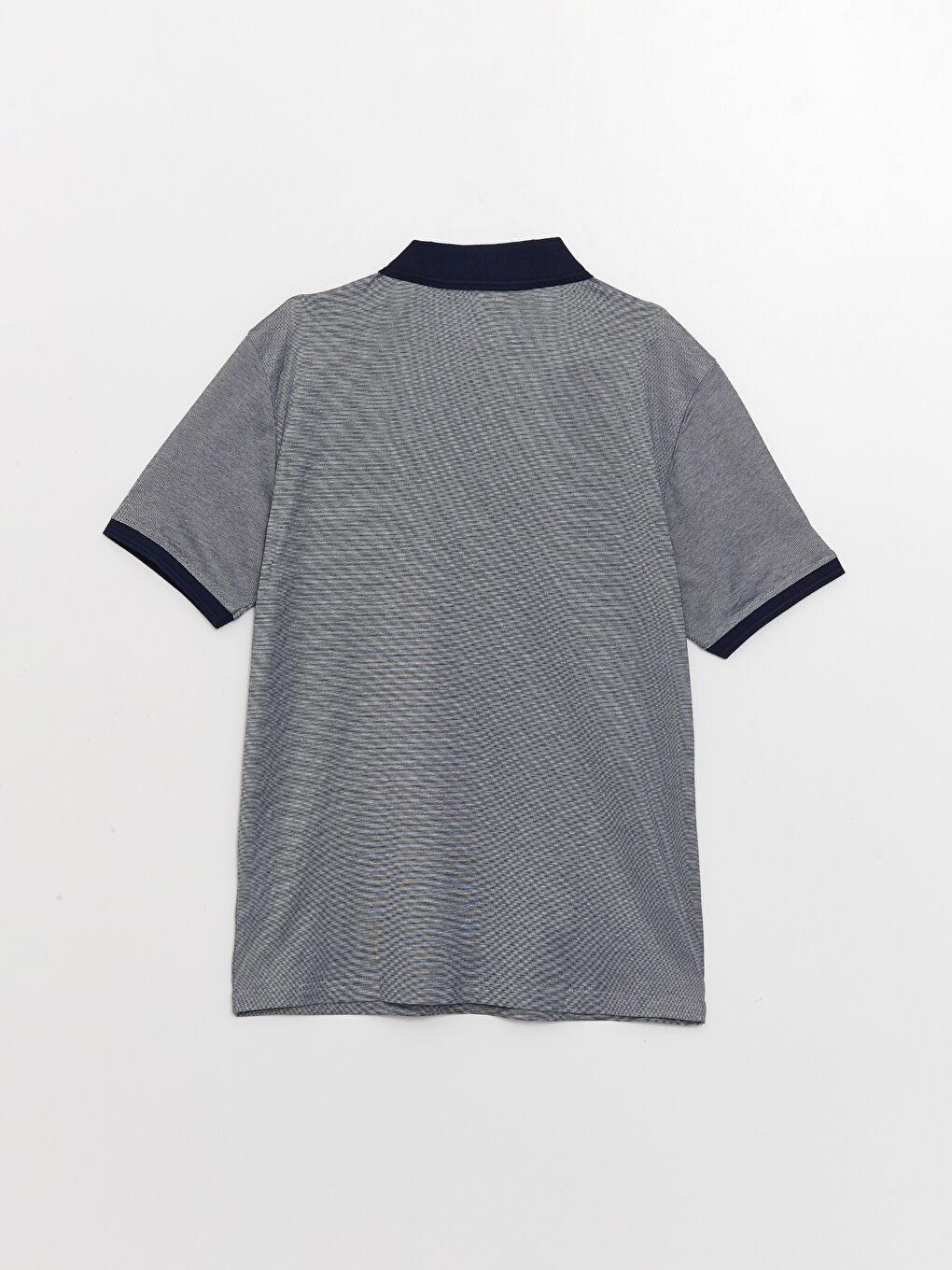 تي شيرت مخطط كم قصير ياقة بولو مُعالج بالميرسرايز للرجال-6
