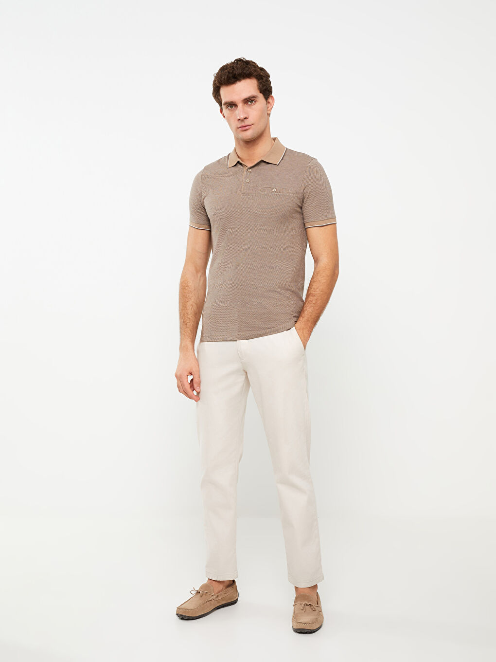 LCWAIKIKI Classic Rollkragen Kurzarm Gemustertes Herren T-Shirt -S3BB08Z8-MHK