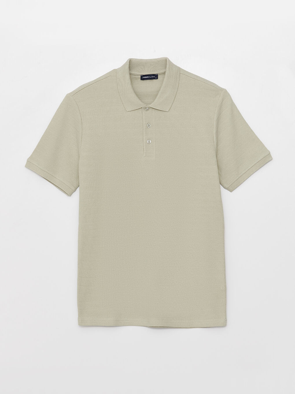 Gri Polo Yaka Kısa Kollu Erkek Tişört-5