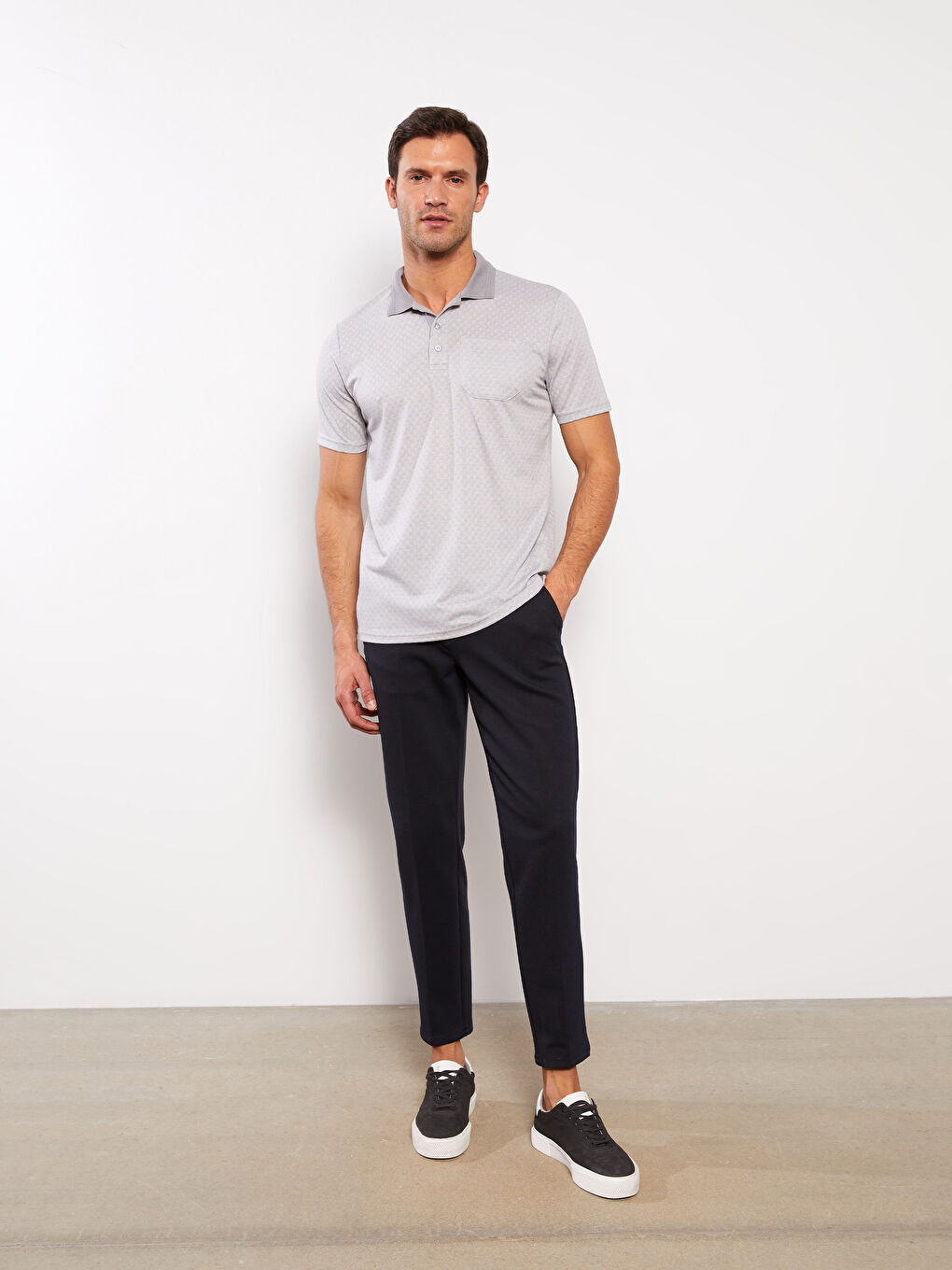 Mercerizovana majica sa rolkom, kratkim rukavima, šarena, za muškarce-2