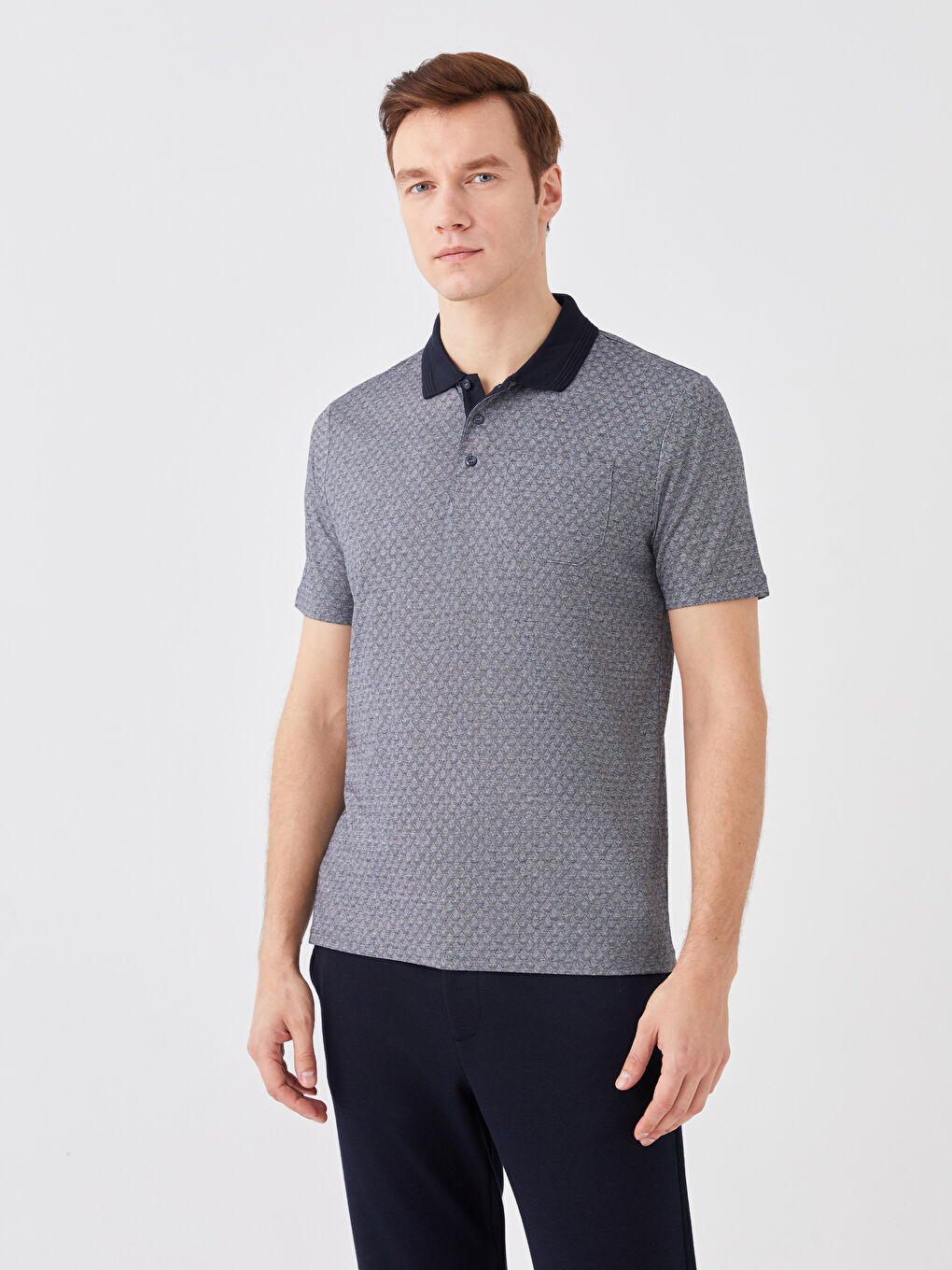 Mercerizovana majica sa rolkom, kratkim rukavima, šarena, za muškarce