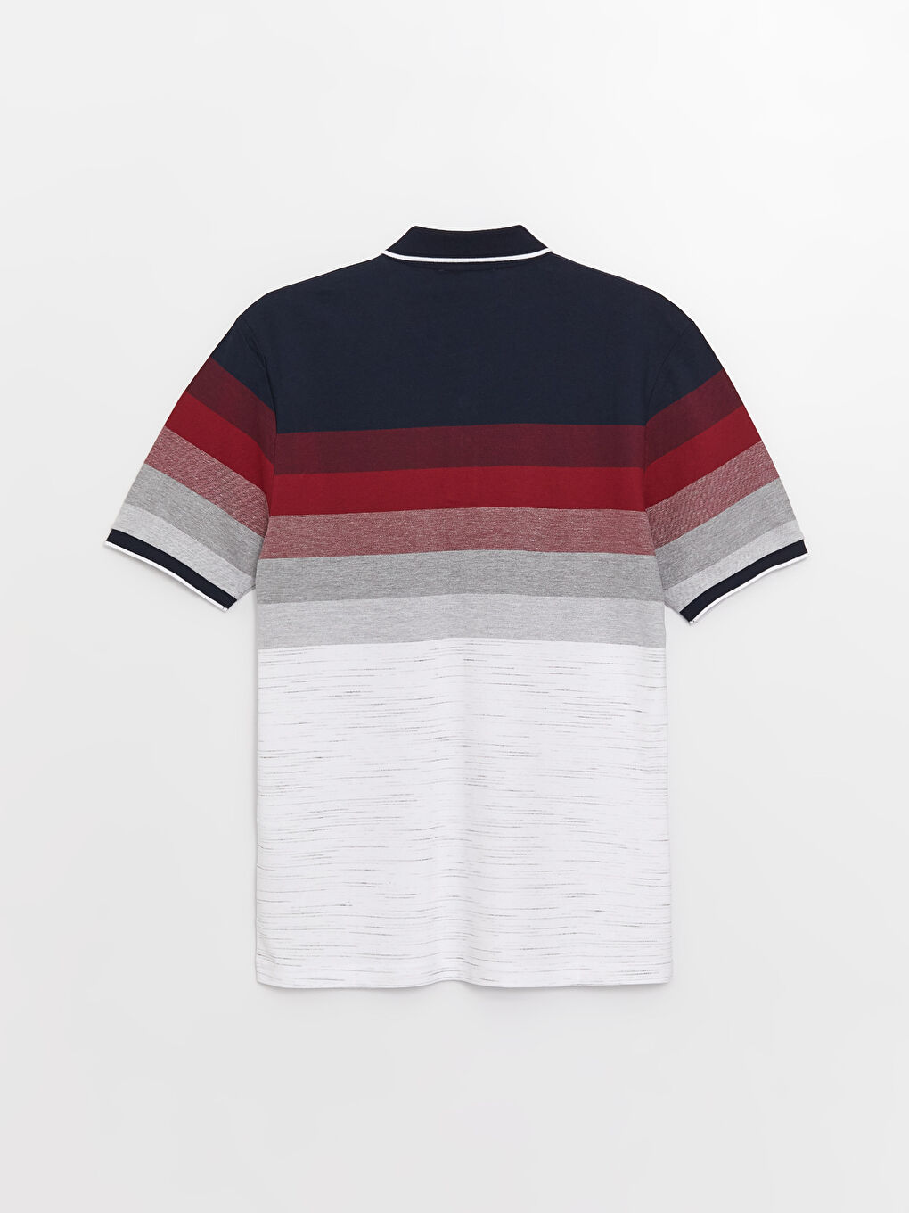 T-shirt pour Hommes à Col roulé, Manches courtes, Bloc de couleurs, en Piqué-6