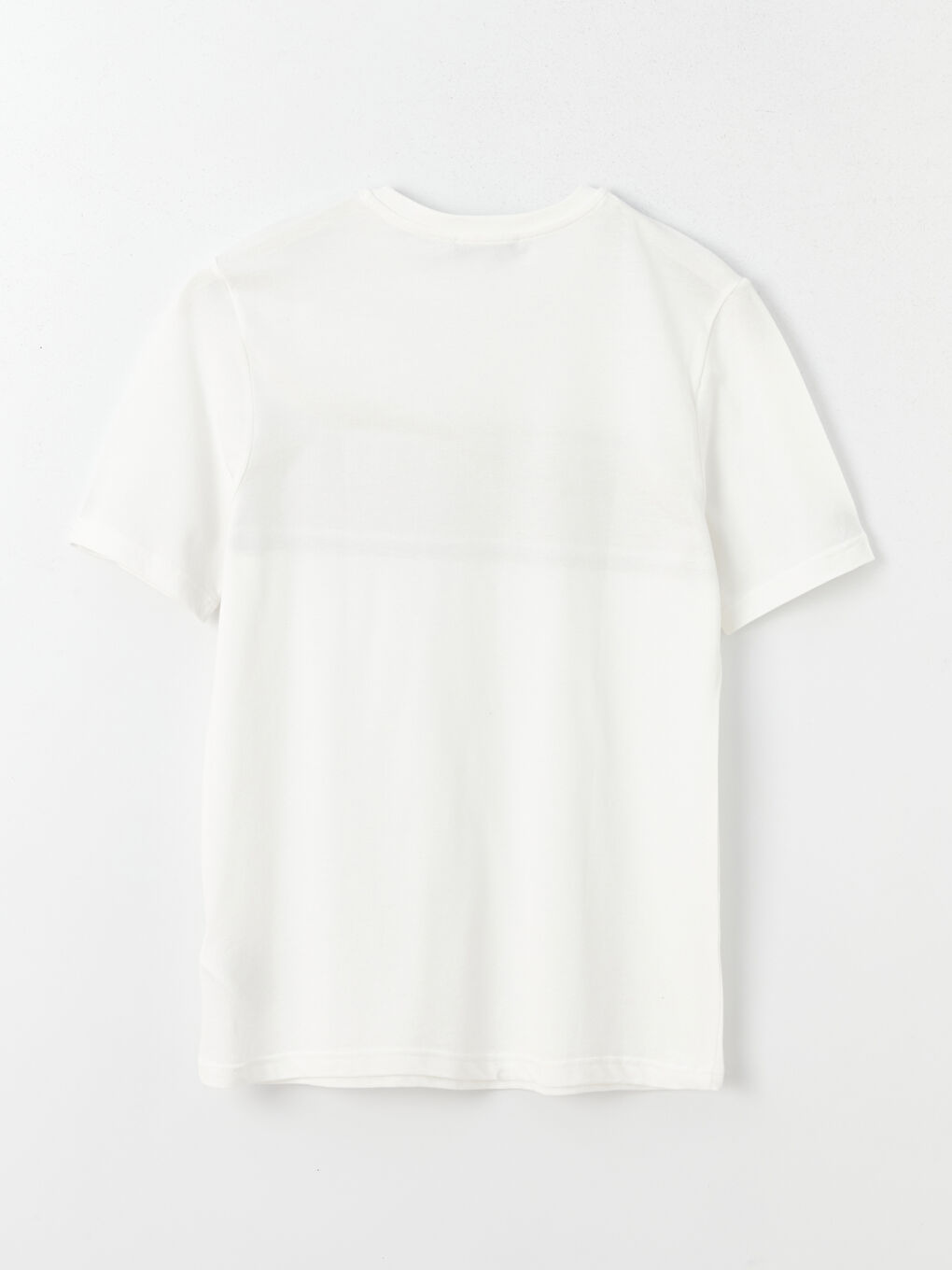 Ekru Bisiklet Yaka Kısa Kollu Çizgili Erkek Tişört-6