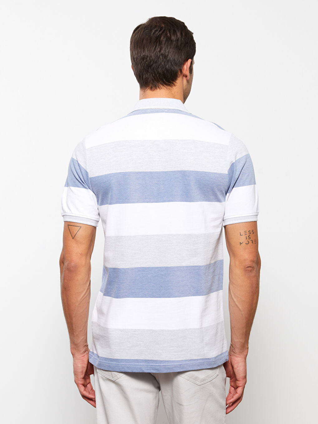 Polo Neck Short Sleeve Color Block Men's T-Shirt -S3BB17Z8-LEN