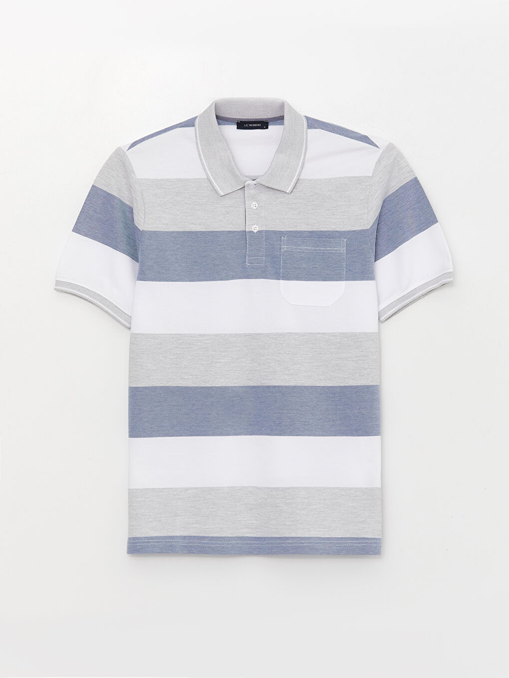 Polo Neck Short Sleeve Color Block Men's T-Shirt -S3BB17Z8-LEN