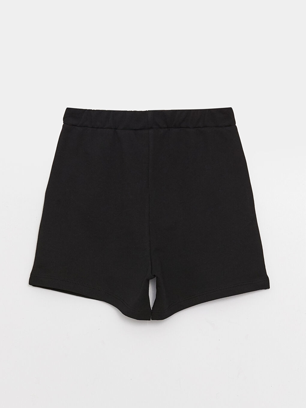 Siyah Beli Lastikli Mickey Mouse Baskılı Kız Çocuk Şort-1