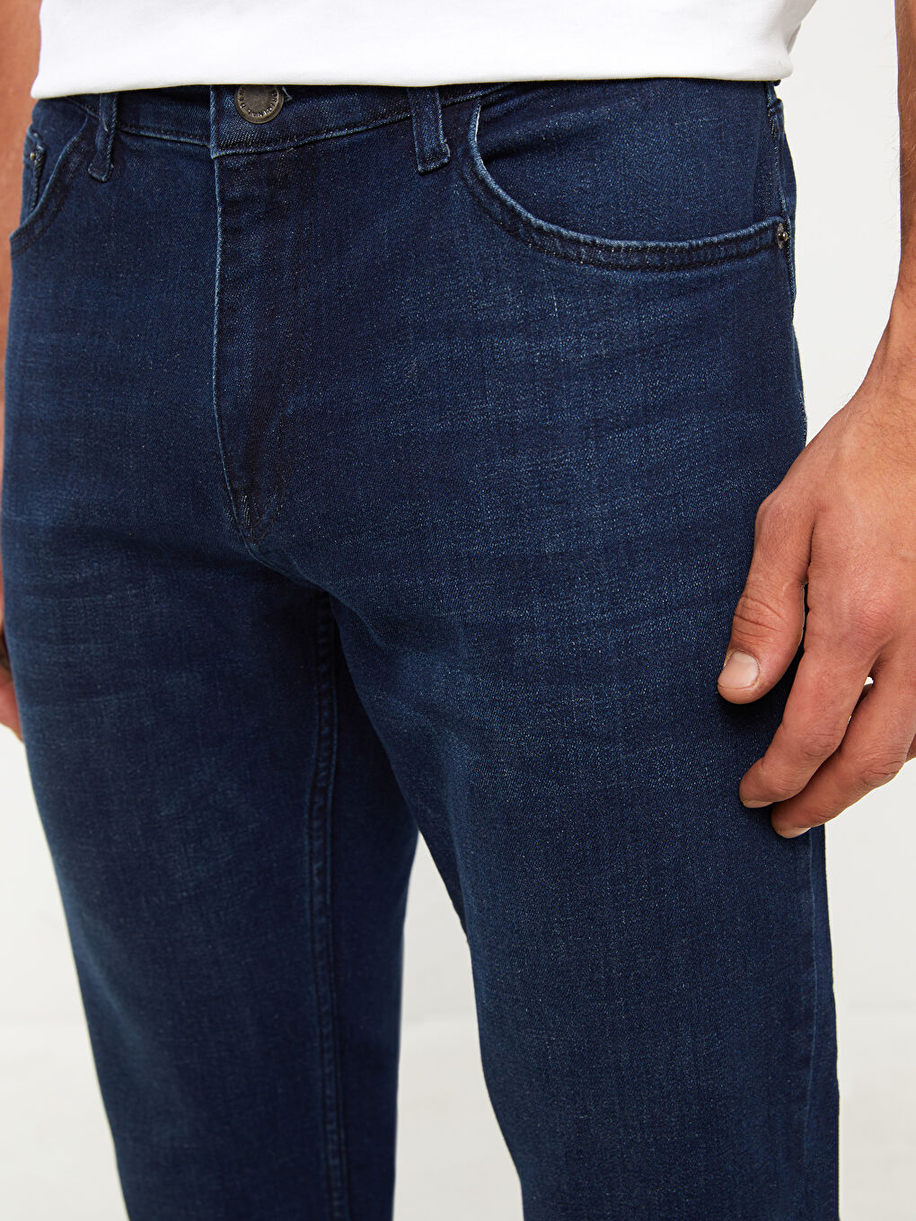 بنطلون جينز رجالي 750 سليم فيت-4