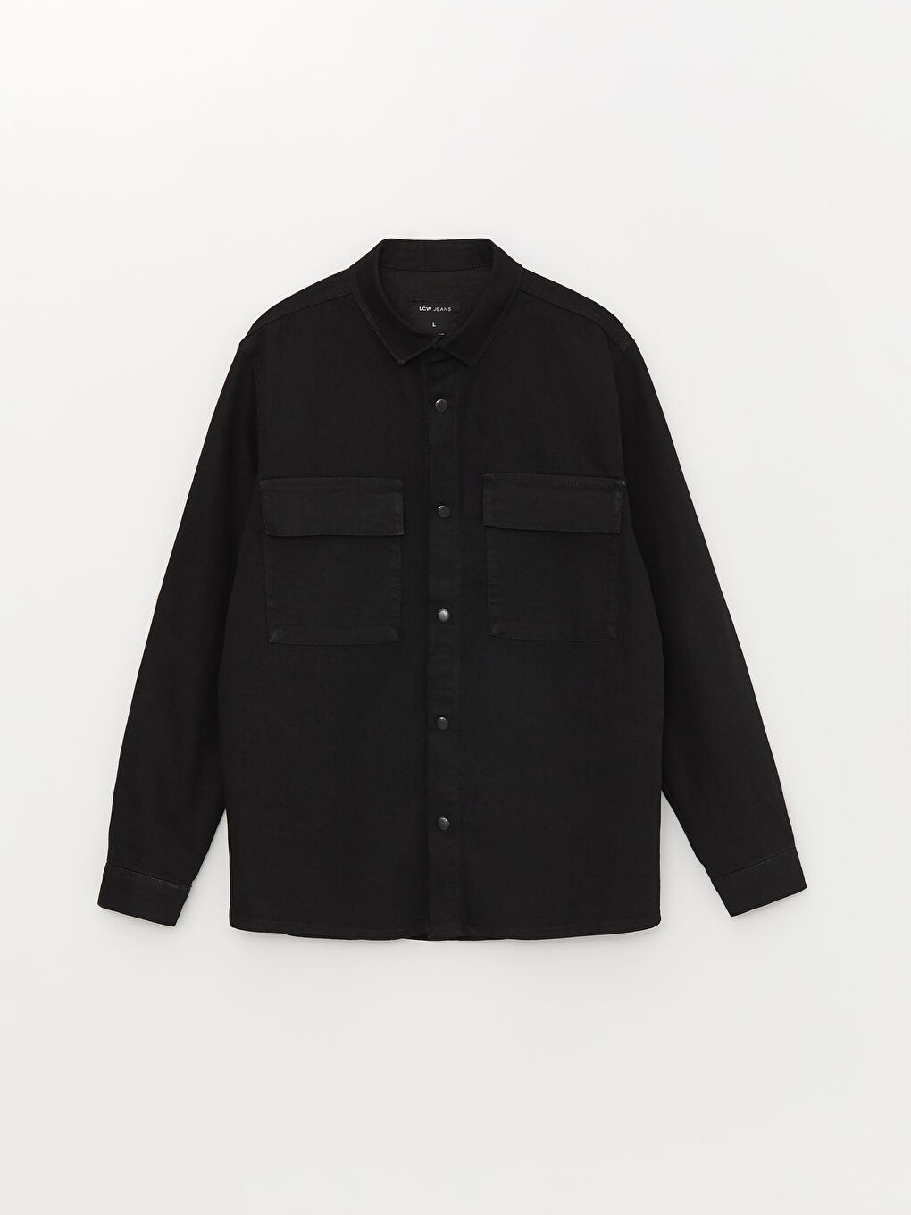 Regular Fit Long Sleeve Men's Denim Shirt-5