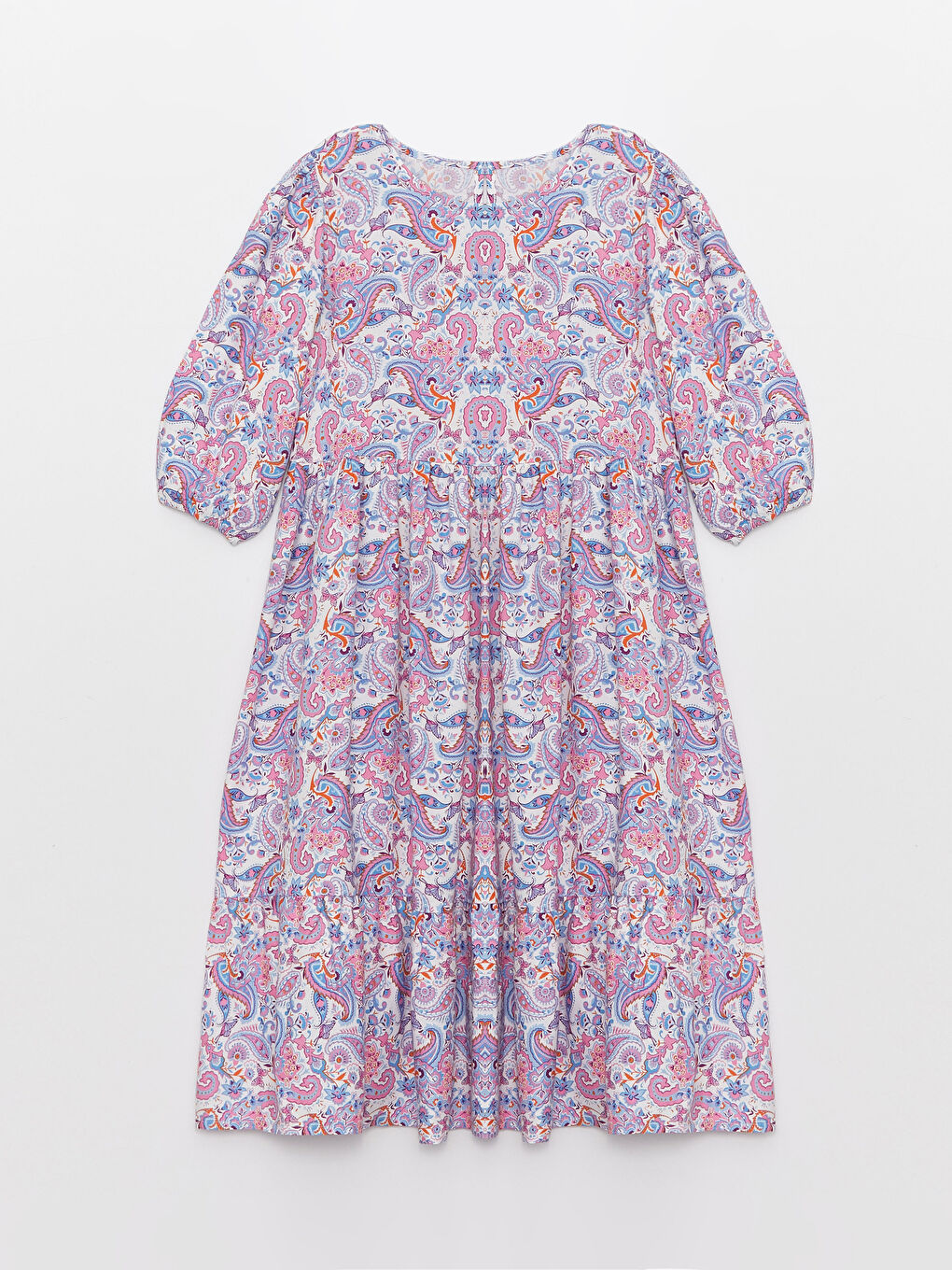 Rochie pentru Fete cu Model și Guler Rotund