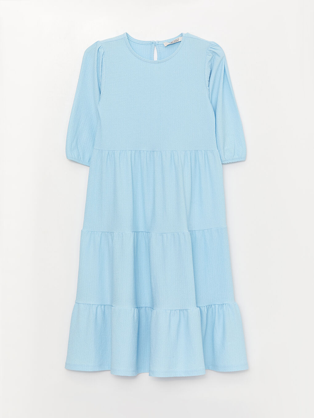 Robe Basique à Col Rond pour Filles