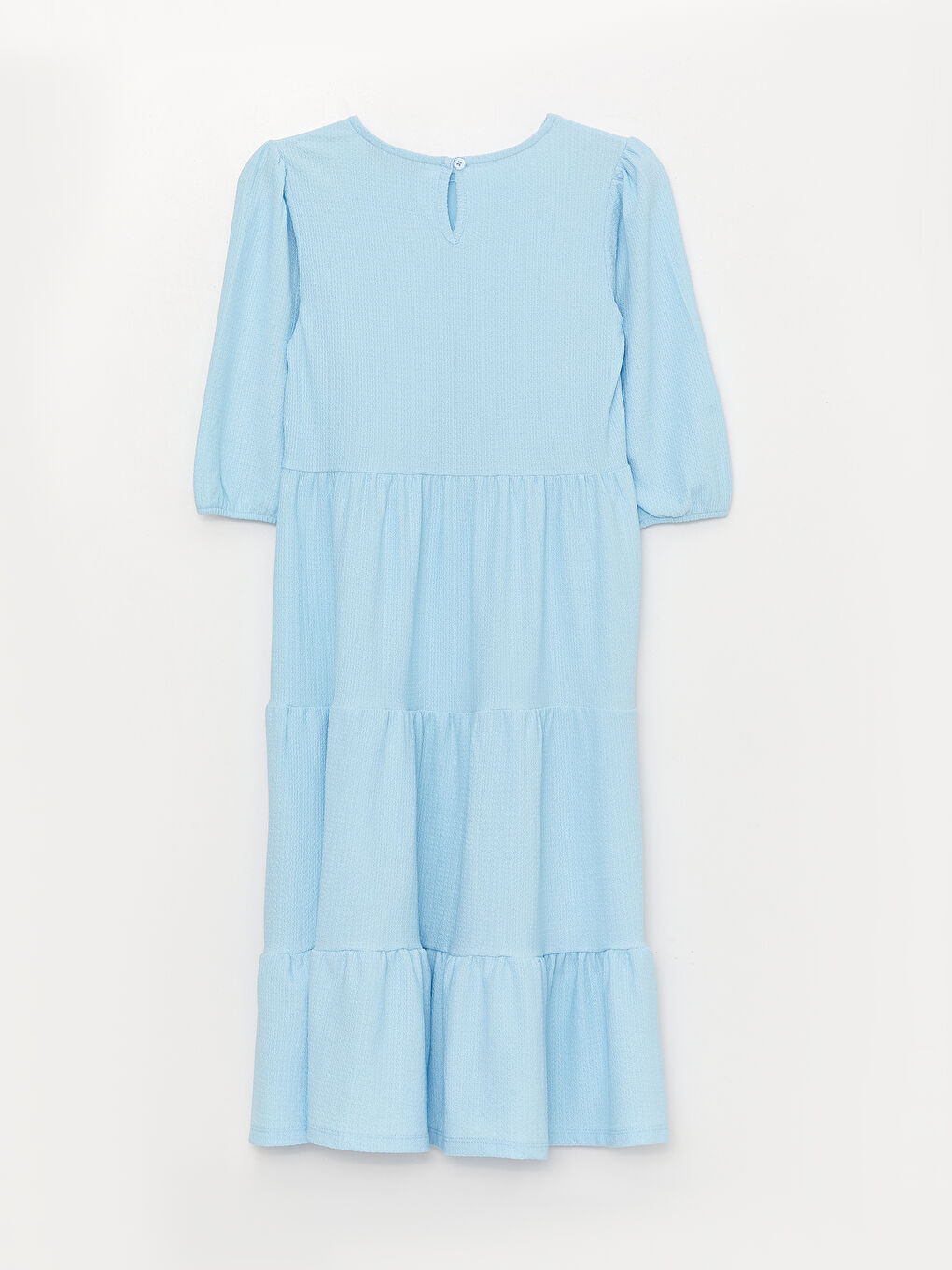 Robe Basique à Col Rond pour Filles-1