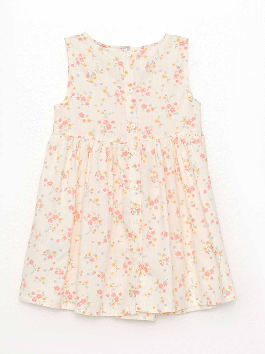 فستان للبنات الرضع مطبوع بياقة دائرية-1