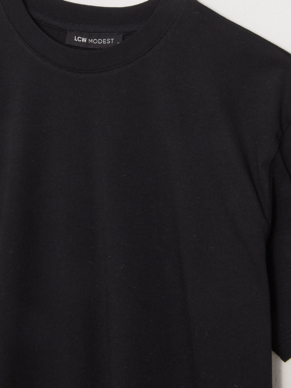 Tunique en Coton Oversize à Manches Courtes Droite à Col Rond pour Femmes-7