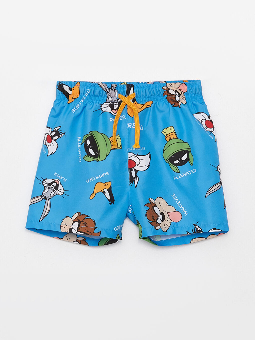 Mavi Looney Tunes Baskılı Erkek Bebek Deniz Şort