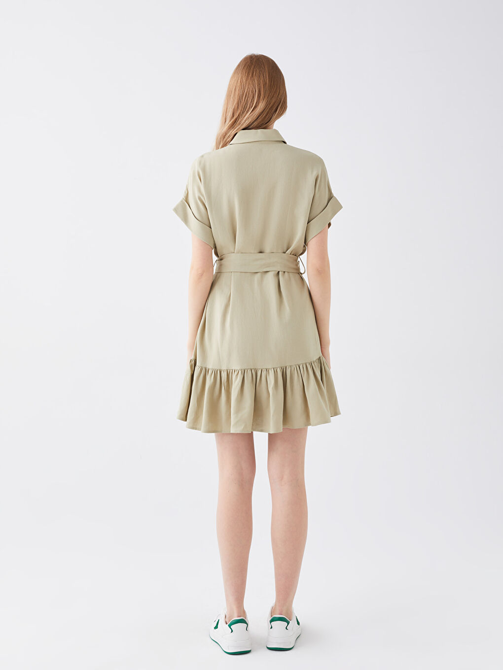 Straight Short Sleeve Women's Shirt Dress -S3BB92Z8-GC6