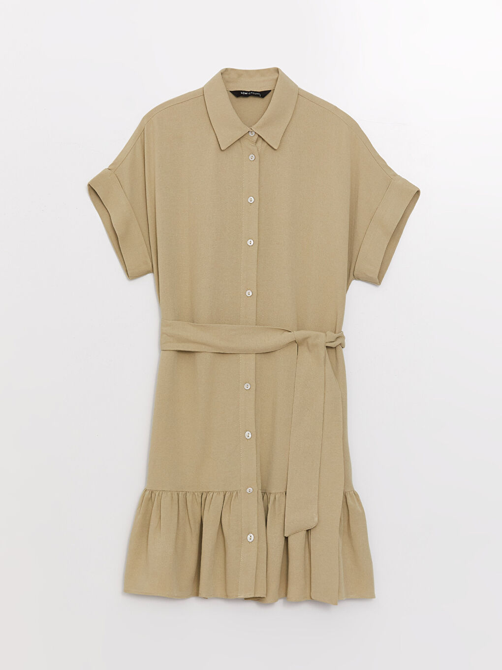 Straight Short Sleeve Women's Shirt Dress -S3BB92Z8-GC6