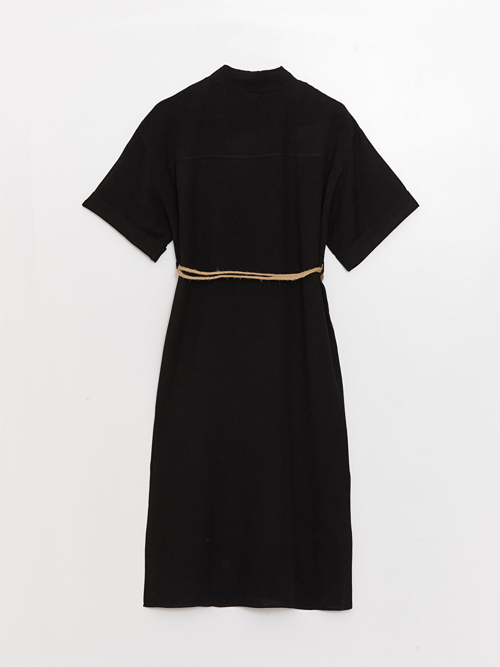Straight Short Sleeve Women's Shirt Dress -S3BC01Z8-RQL