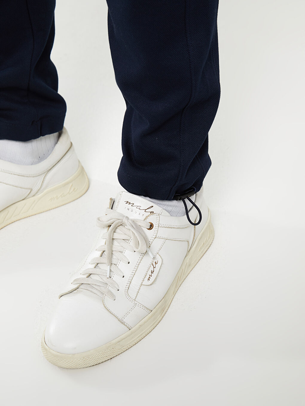 Lacivert Dar Kalıp Erkek Eşofman Altı-4