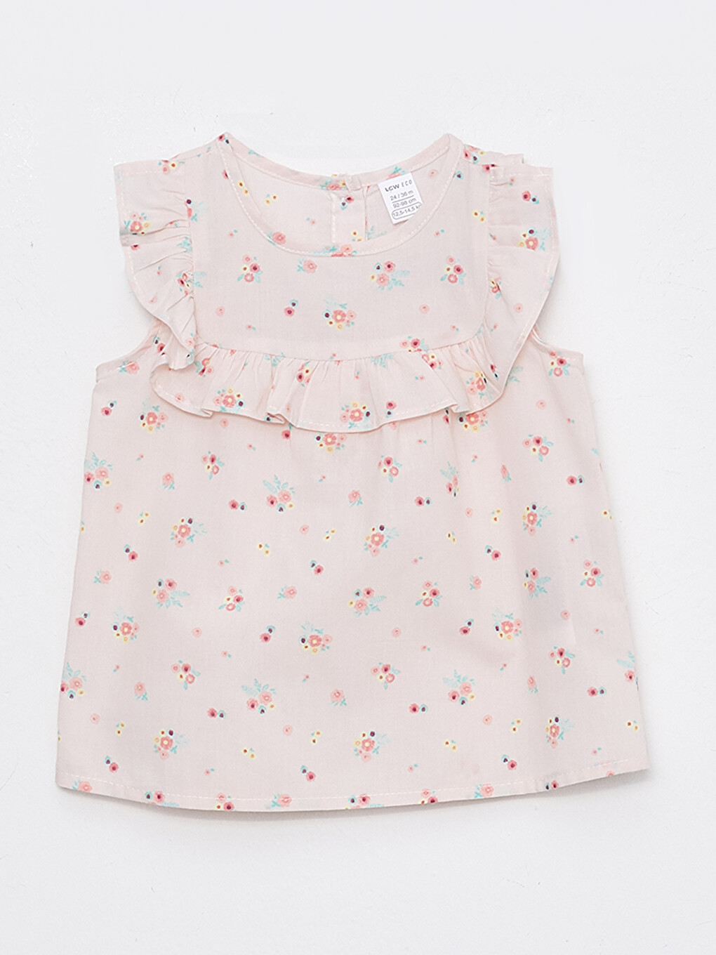 Crew Neck Patterned Girl's Blouse