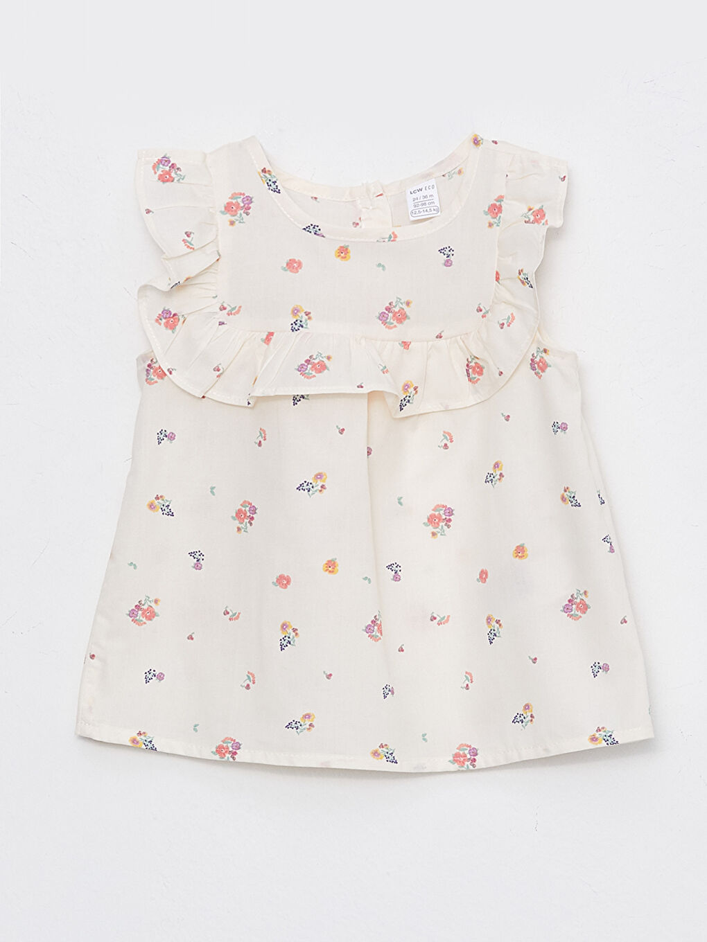 Crew Neck Patterned Girl's Blouse