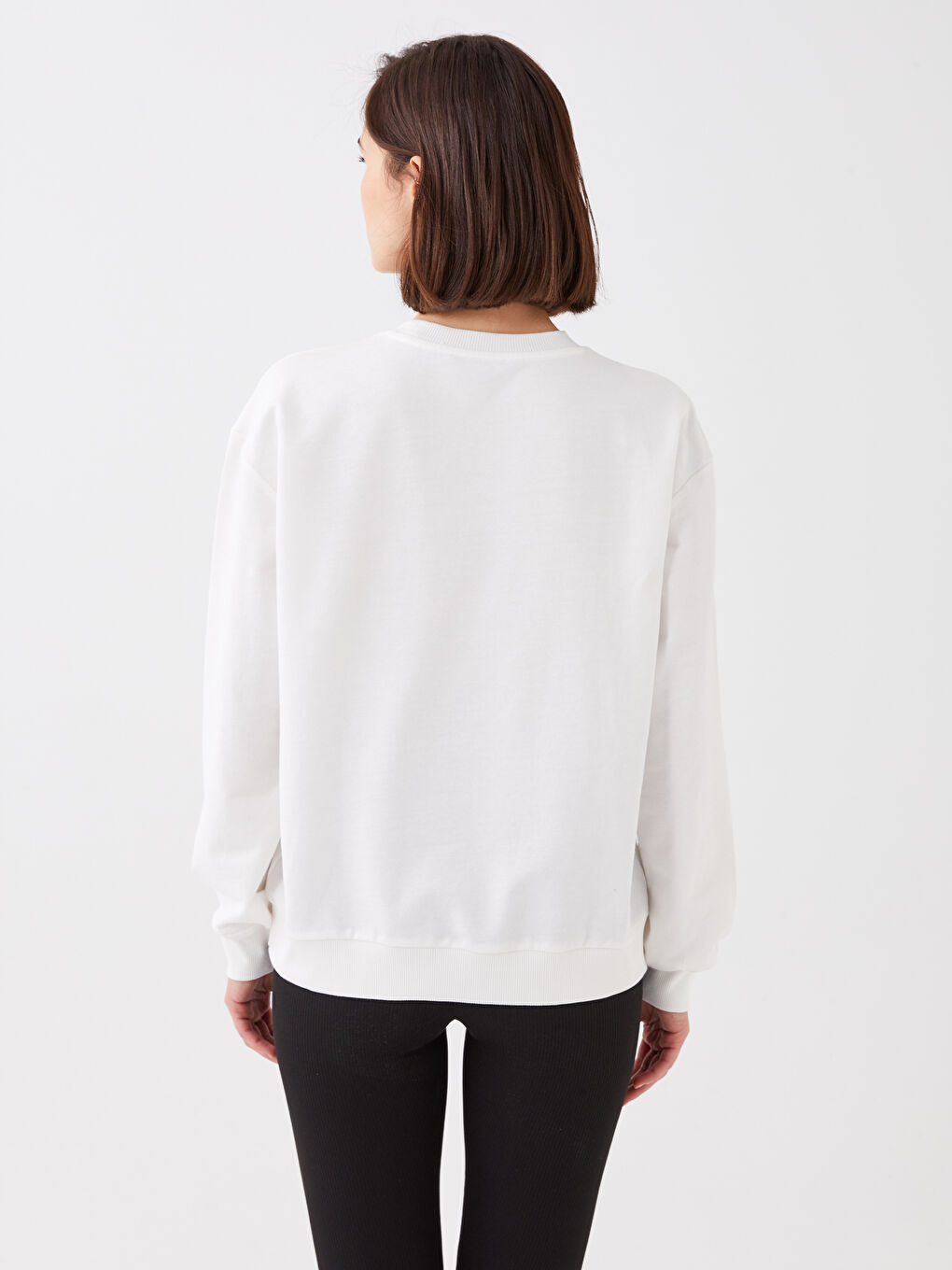 Dukserica sa okruglim izrezom, štampana, dugi rukav, za žene, kombinacija majka-ćerka-4