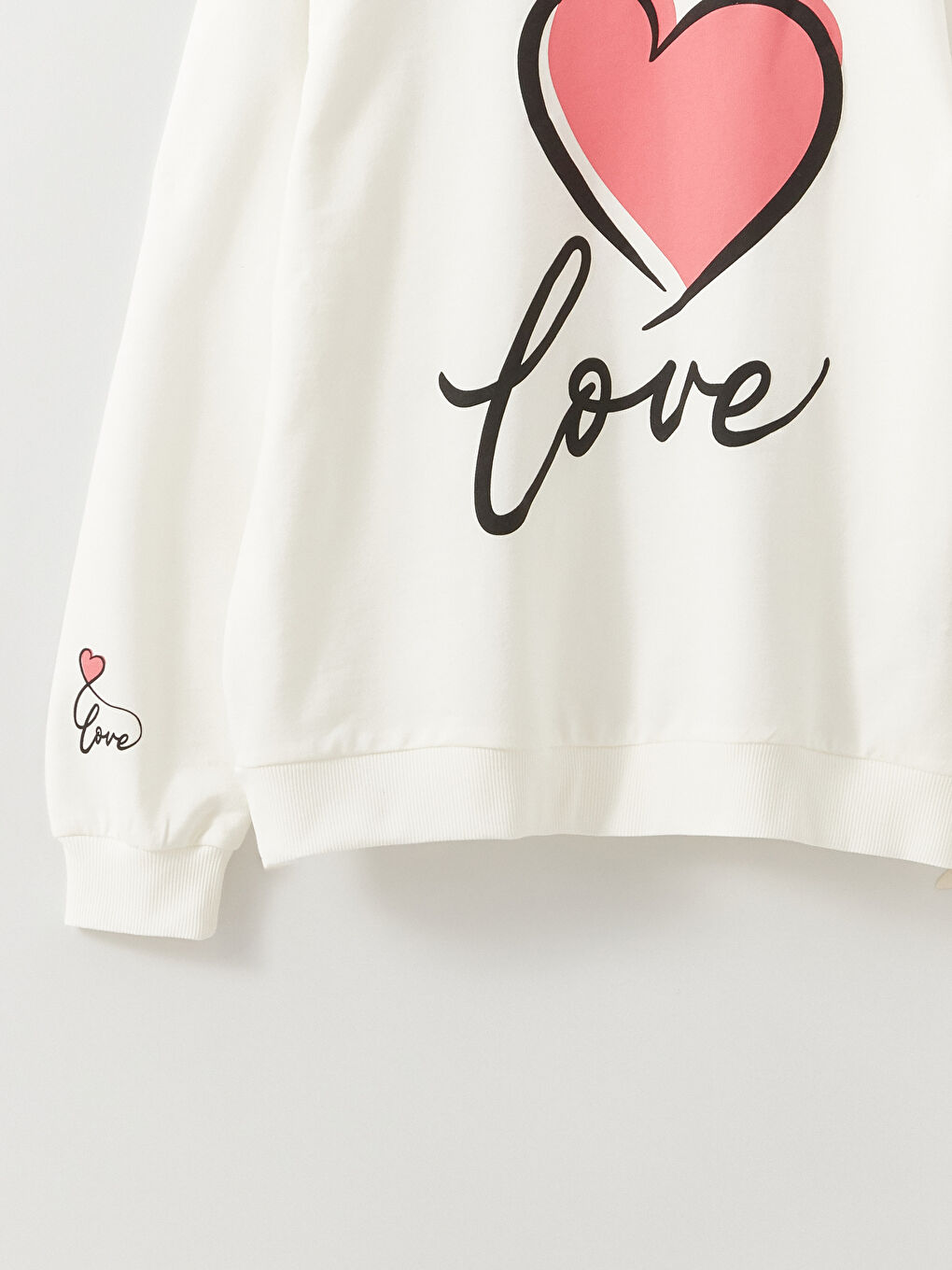 Dukserica sa okruglim izrezom, štampana, dugi rukav, za žene, kombinacija majka-ćerka-6