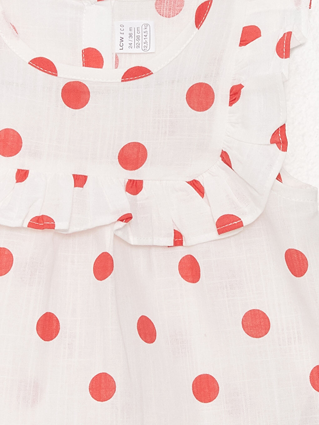 Beyaz Bisiklet Yaka Baskılı Kız Bebek Bluz-2