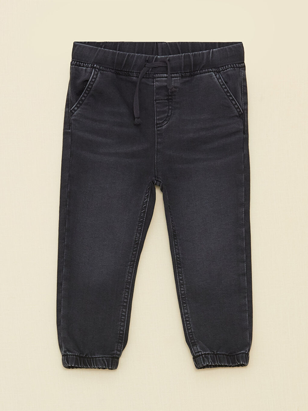 Elastic Waist Basic Baby Boy Denim Trousers -S3BC27Z1-M0U