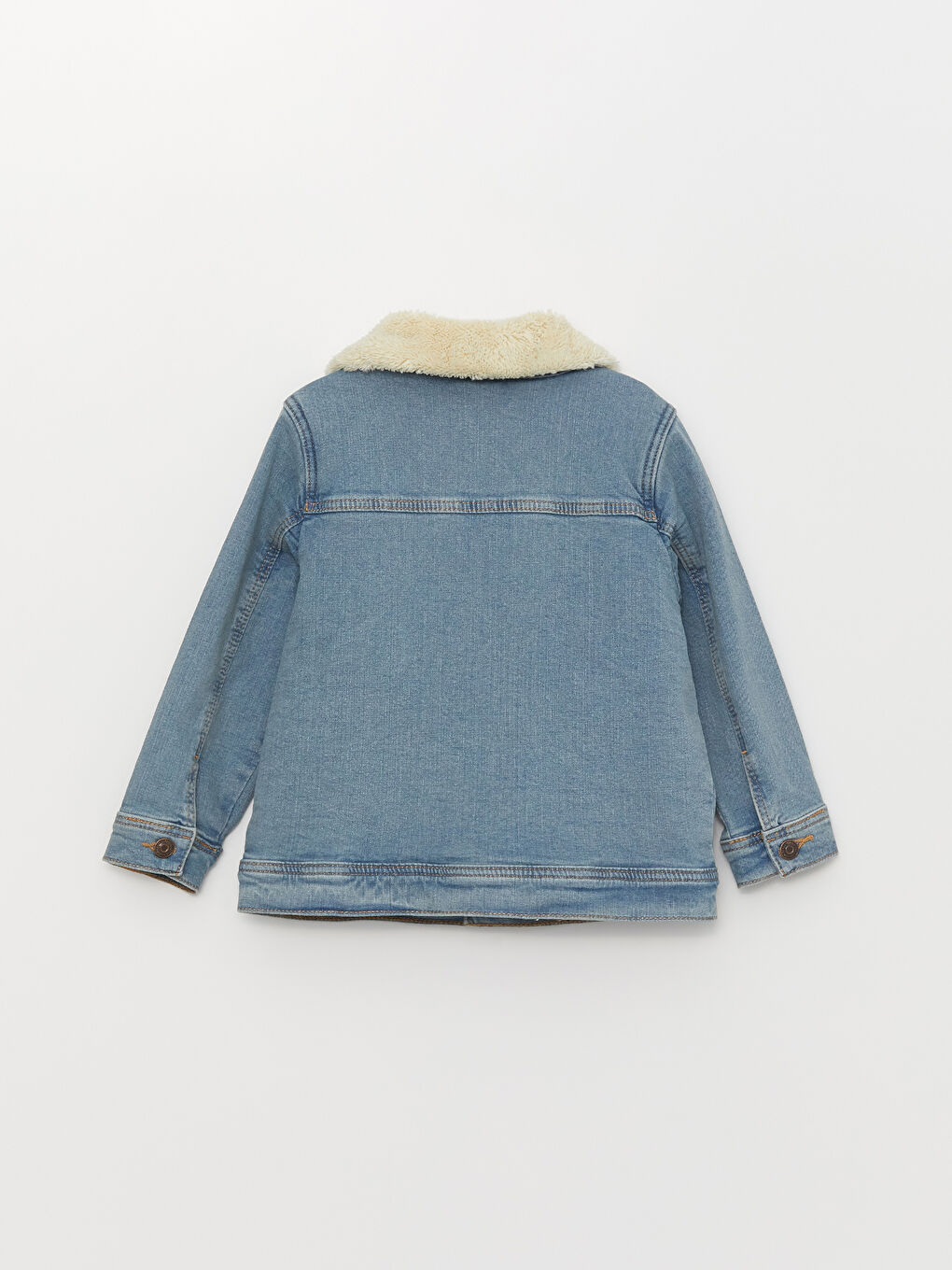 LCW baby Indigo Gömlek Yaka Erkek Bebek Jean Ceket - 3