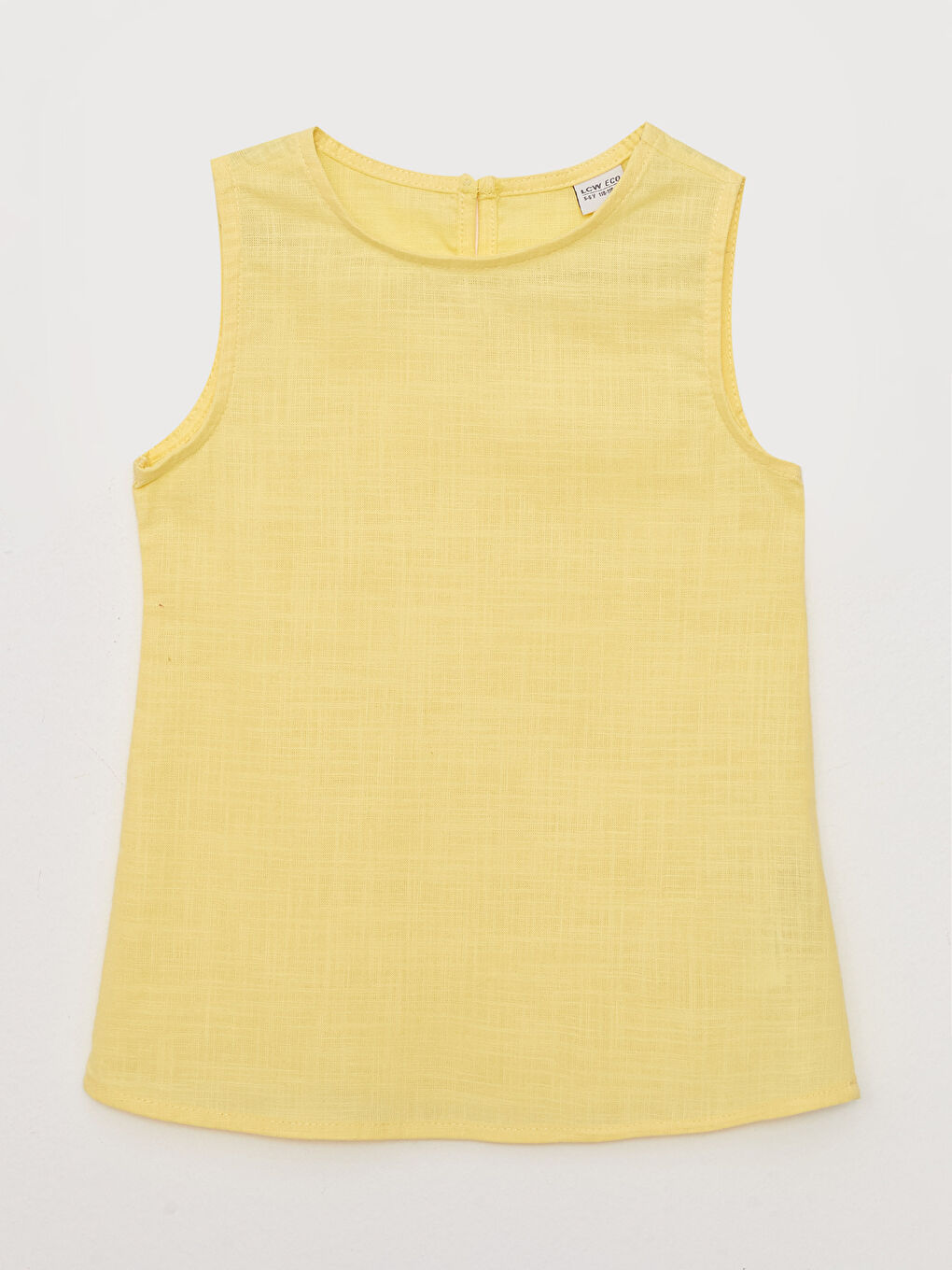 بلوزة أساسية بياقة دائرية للبنات