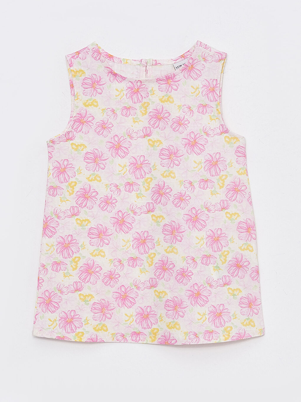 Crew Neck Patterned Girl's Blouse