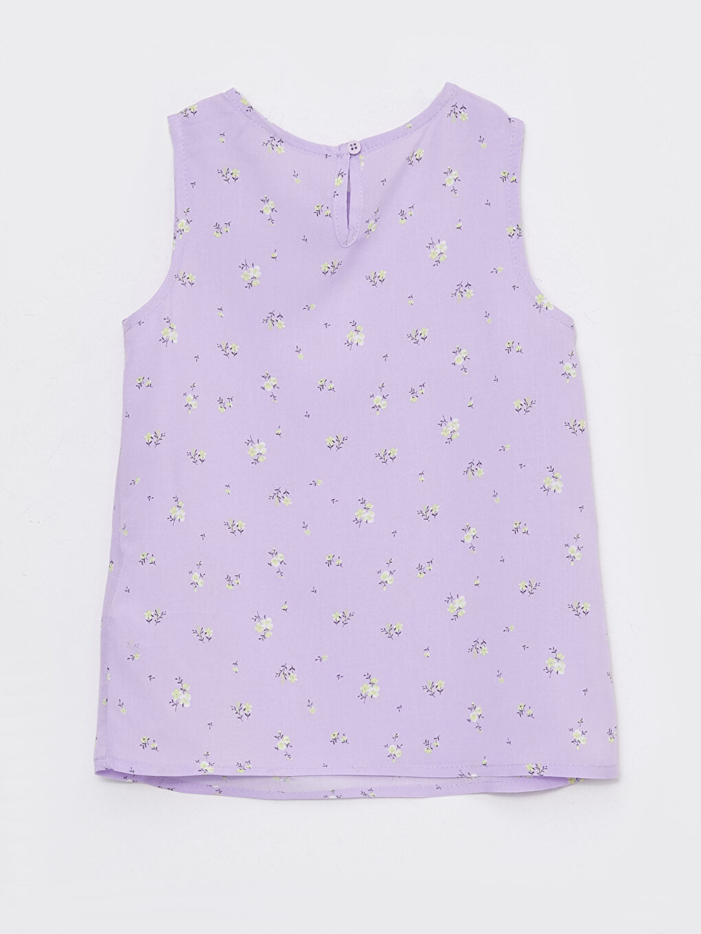 بلوزة بناتي بياقة دائرية ومزخرفة-1