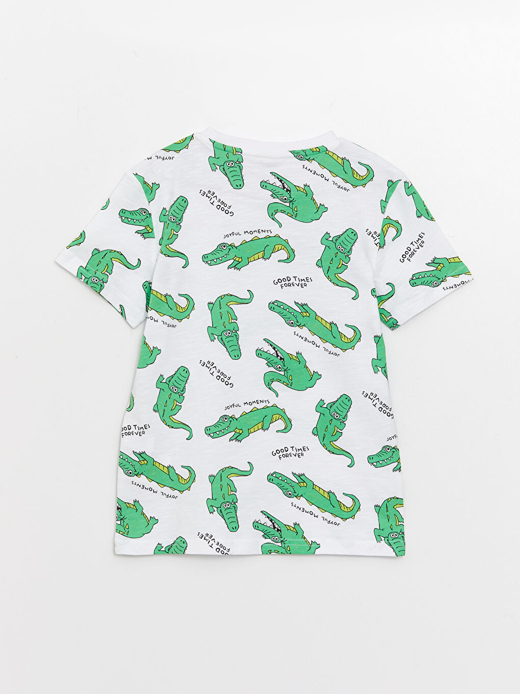 Crew Neck Printed Short Sleeve Boys' T-Shirt-1