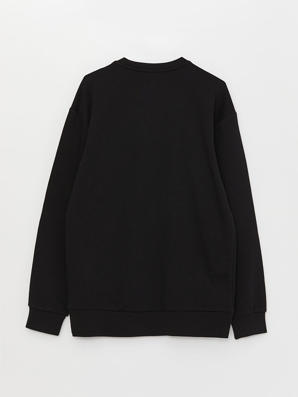 سويت شيرت كم طويل مطبوع بياقة دائرية للرجال-6