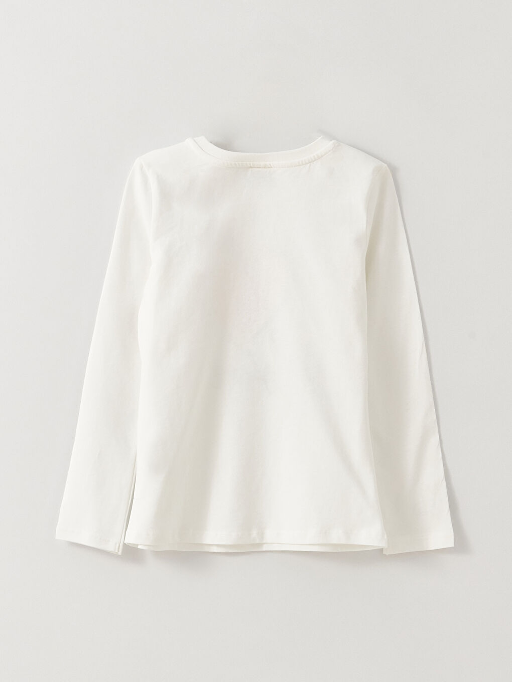 Crew Neck Printed Long Sleeve Girls' T-Shirt-2