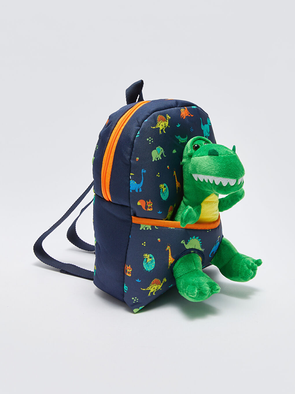 Lacivert 3D Dinozor Figürlü Erkek Çocuk Sırt Çantası-1