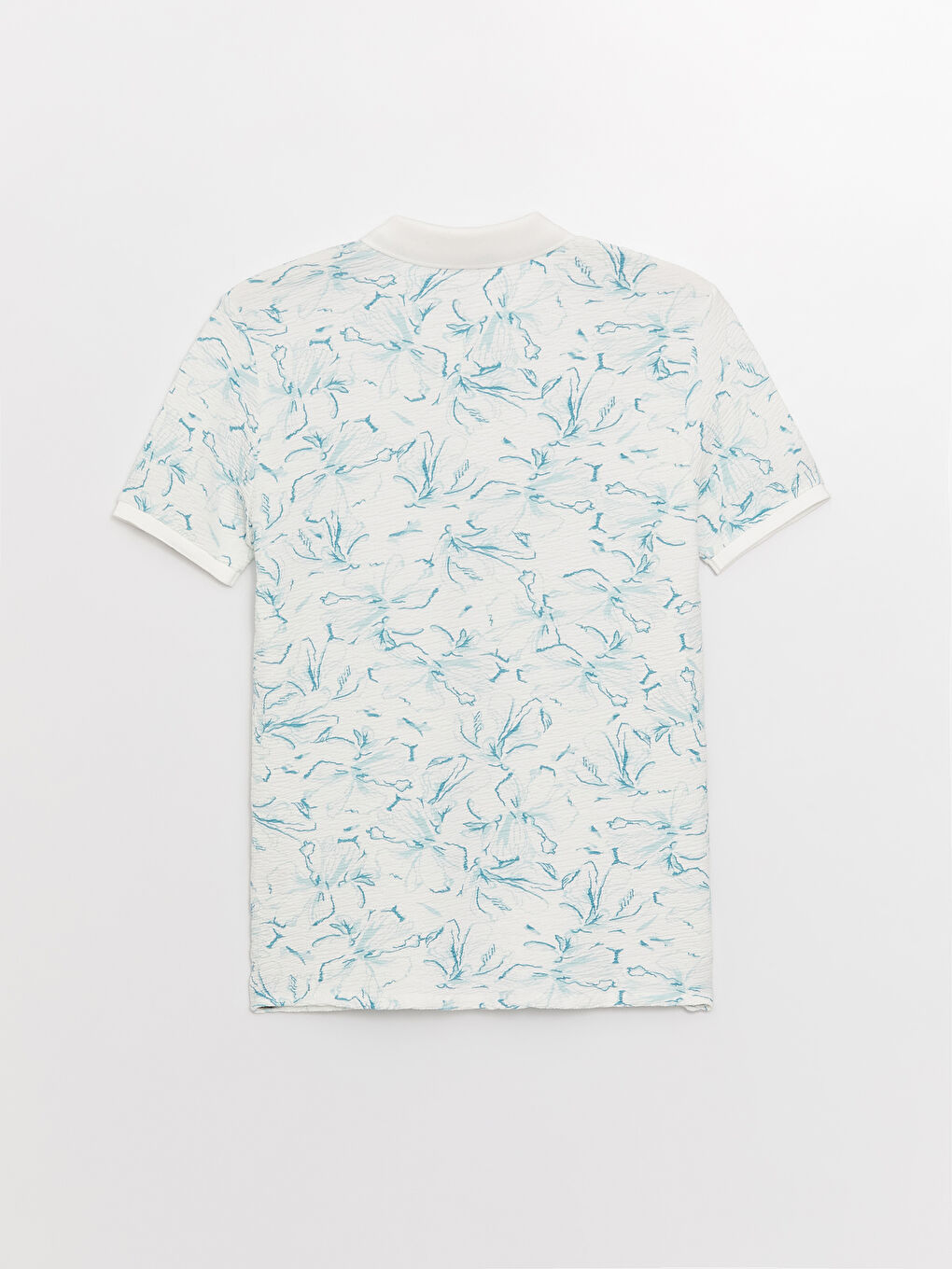 Polo Neck Short Sleeve Patterned Men's T-Shirt-6