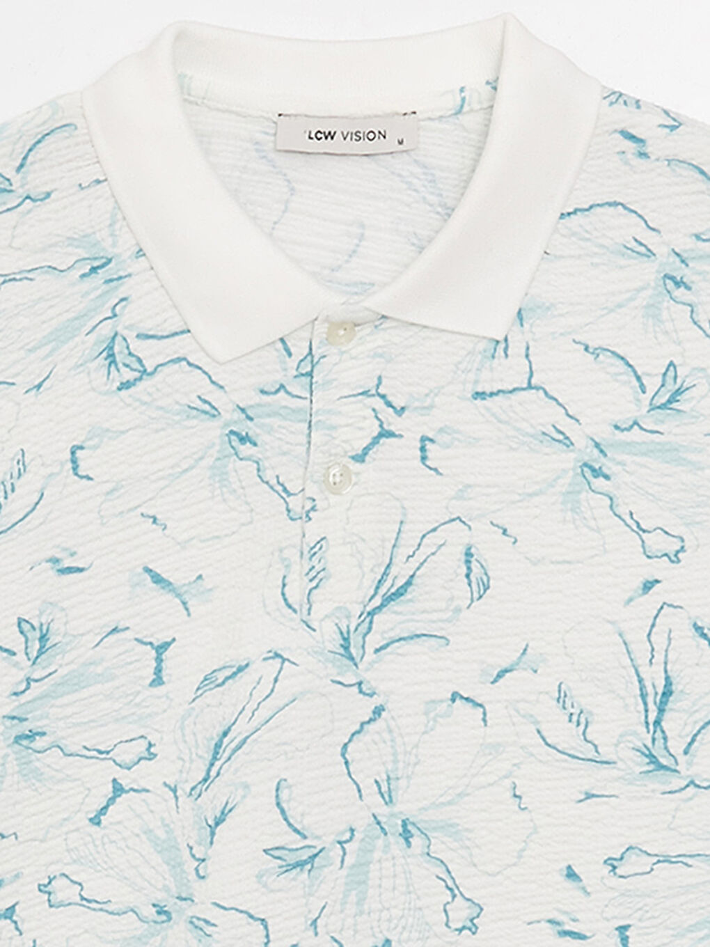 Polo Neck Short Sleeve Patterned Men's T-Shirt-7